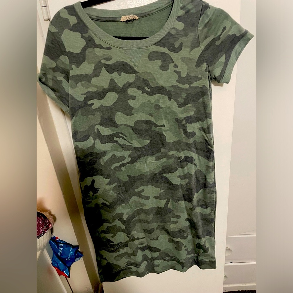 camouflage mini dress